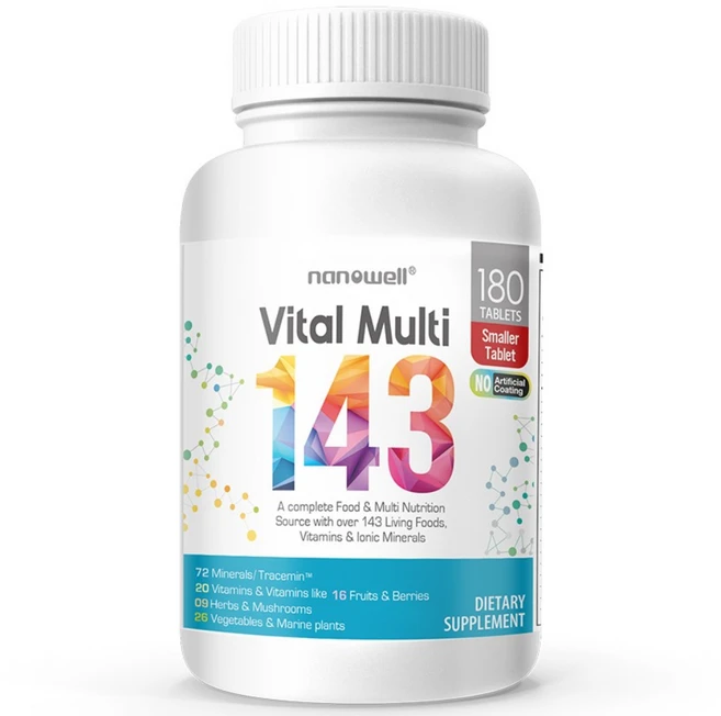 [해외]나노웰 바이탈멀티143 종합영양제 180 정 ( 한달분 ), 180정, 1개 - 쿠팡