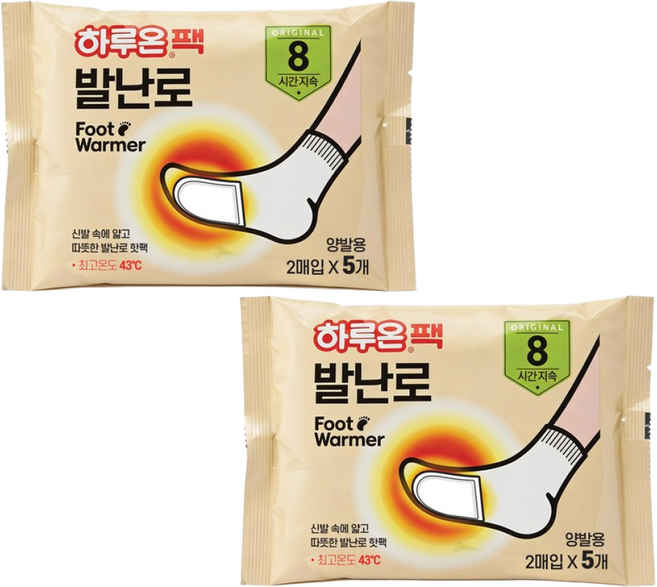 하루온팩 발난로 붙이는 타입 핫팩 10p, 2개