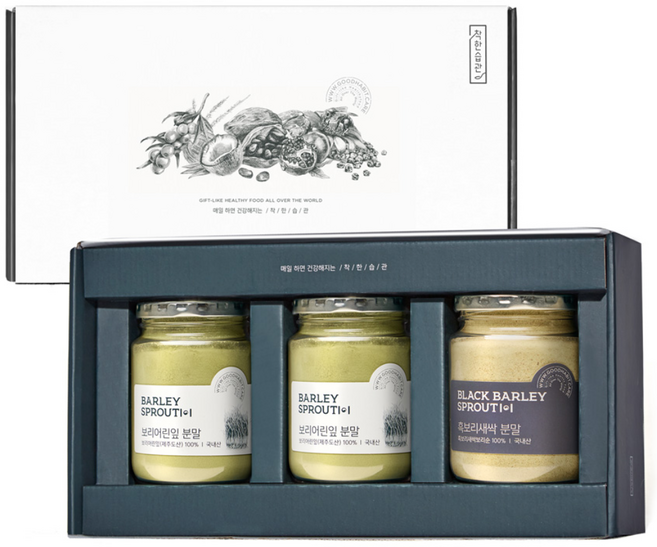 착한습관 보리어린잎분말 120g x 2p + 흑새싹보리 140g 세트, 1세트