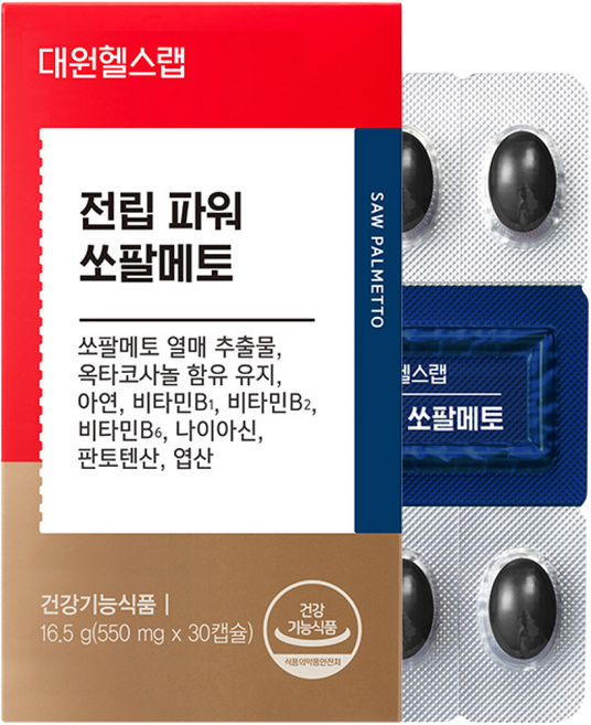 대원제약 대원헬스 전립 파워 쏘팔메토, 30정, 12개