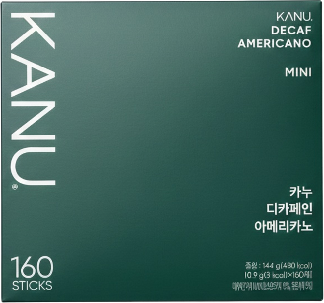 카누 미니 디카페인 커피 160T, 2박스, 160개입, 900mg