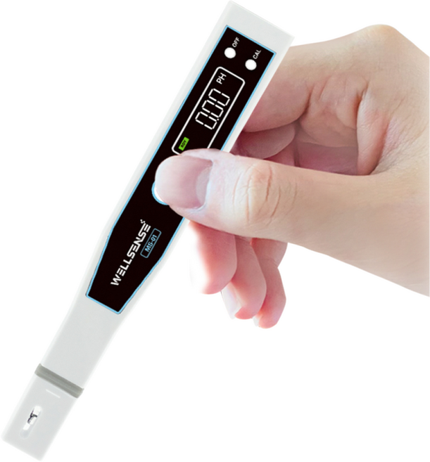 웰센스 디지털 pH 측정기 MS-01 실험실 수족관 어항 식품 수질 산도 테스트 측정 미터, 130g, 1개