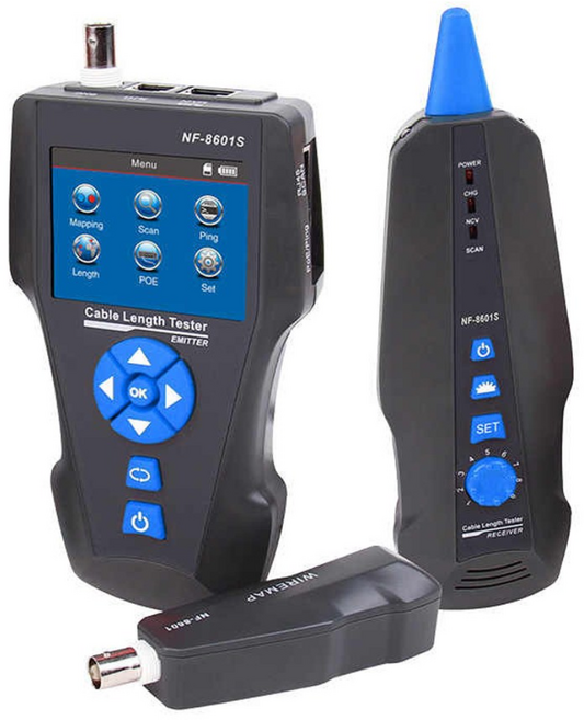 노야파 TDR 케이블거리측정기 랜테스터기 케이블추적기 PoE Ping테스트기 NF-8601S-K, 1개