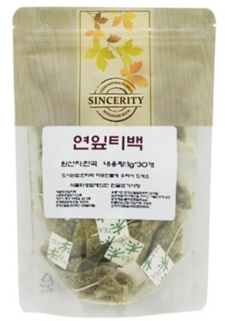 다소목 연잎 삼각티백차 30T 미세플라스틱 걱정없는, 1g, 30개입