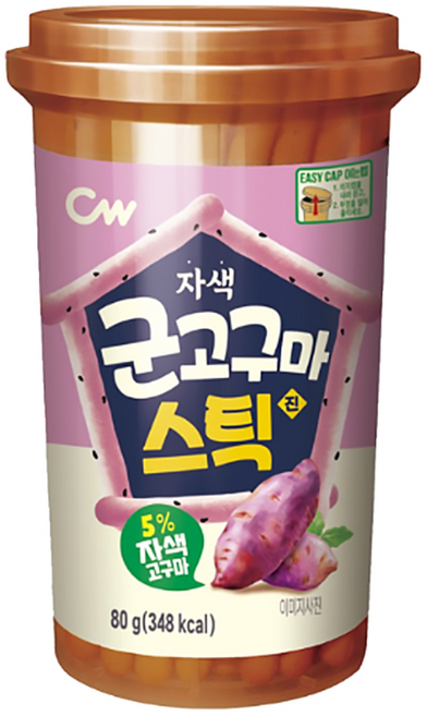자색군고구마스틱, 6개, 80g