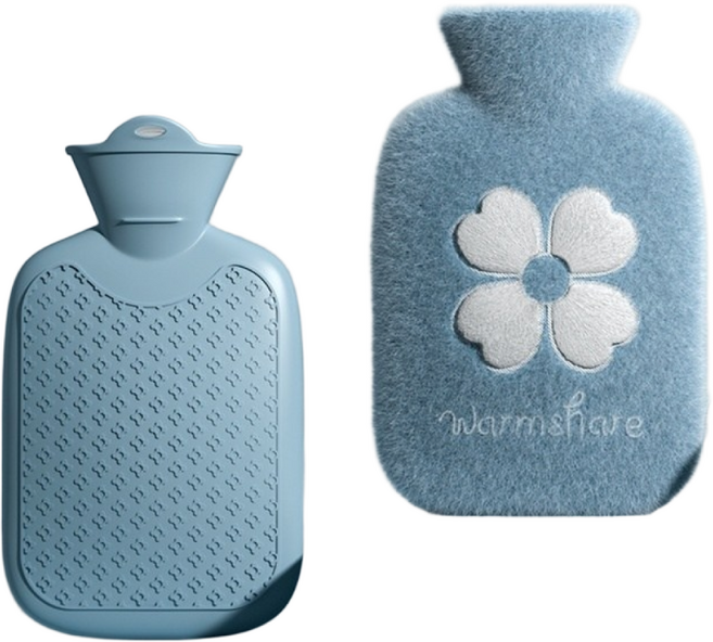 진루이 온수팩 보온물주머니 물리치료 찜질팩 1L, 블루