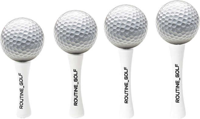 루틴골프 높이조절 우드티 골프티 나무티 골프티꽂이 루틴골프티 50P, 50개, 화이트