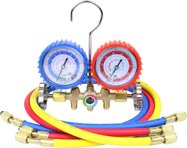 세인티에프 매니폴드게이지 냉매게이지 R22 R410 에어컨 가스 주입, 선택01. 냉매게이지세트(R22), 1개