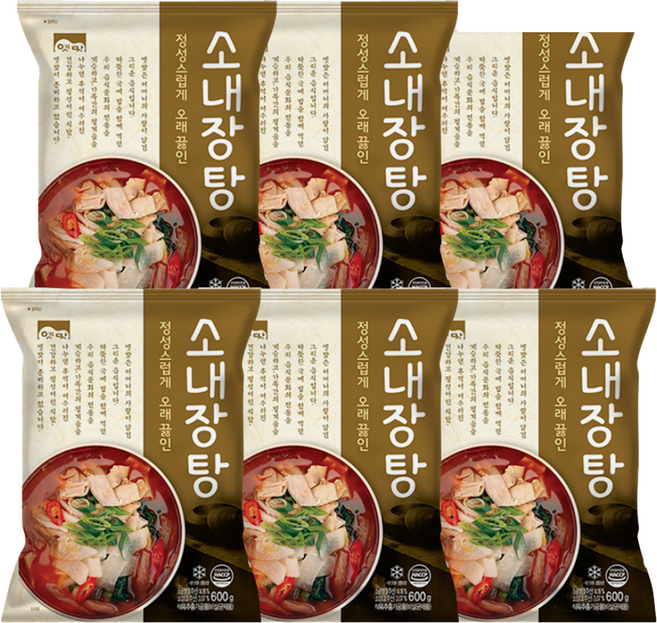 고향식품 옛맛 소내장탕 600g 5+1 묶음, 3.6kg, 1세트