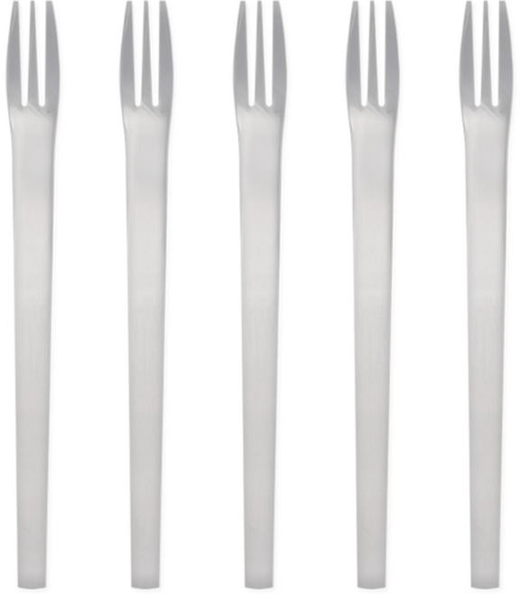 라온누리 젠 304 올스텐 과일 케익포크, 실버, 5개