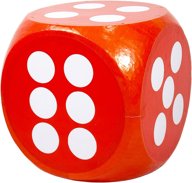 풍선대통령 점보 주사위 40cm 대형 게임용 주사위, 주황