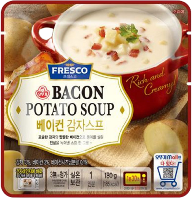 오뚜기 프레스코 베이컨 감자스프, 180g, 1개