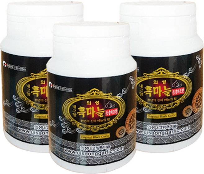 의성 흑마늘환 동충화초 발효흑마늘 홍삼을 조합, 3개, 60g
