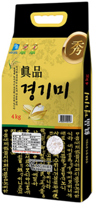 25년 햅쌀 진품 경기미 4kg, 1개