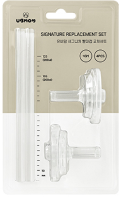 유비맘 빨대컵 교체세트, 1개, 투명