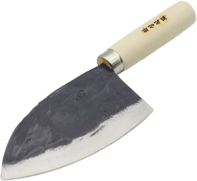 화성식도 무쇠 생선데바 대(215mm), 1개, 나무손잡이