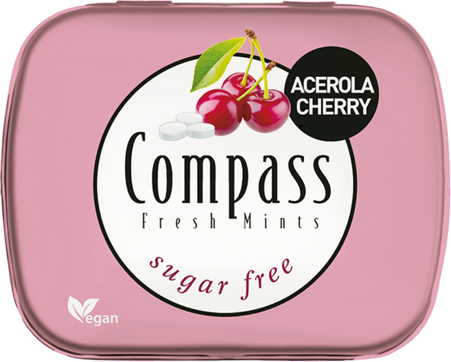 콤파스 민트 아세로라체리 슈가프리 캔디 클래식 14g, 1개