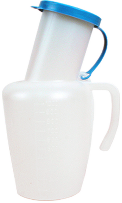 OK양방향 눈금 소변기 환자용 실버용품 휴대용소변기 소변통, 1개