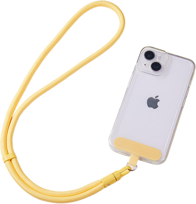 생활연구소 핸드폰 목걸이 스트랩 도난 방지 M, 1개, 옐로우
