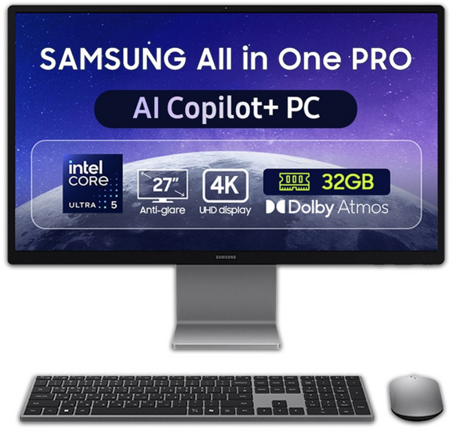 삼성전자 올인원 프로 일체형 27인치 컴퓨터, RAM 32GB + SSD 512GB