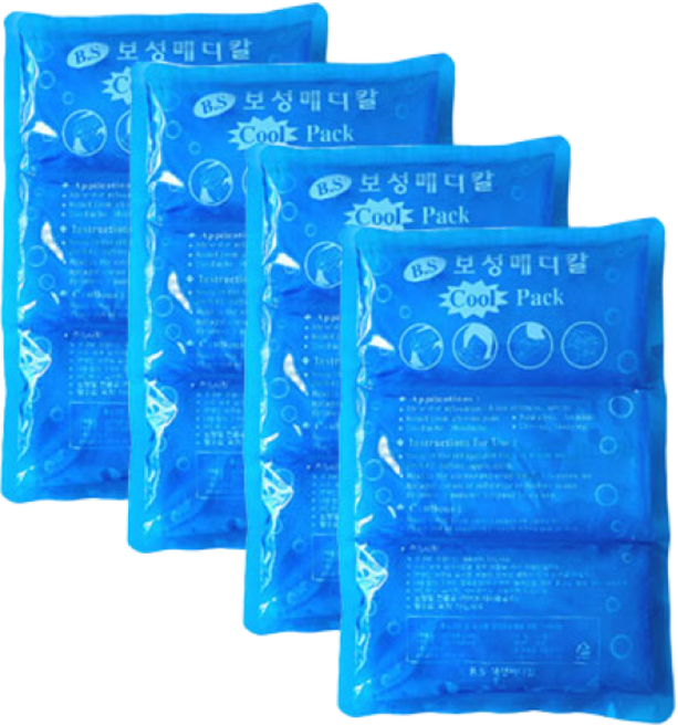 보성메디칼 냉찜질팩 3단 (20cmX30cm) 젤타입/무릎/의료용/보성/3단/냉찜질/냉찜질팩, 4개