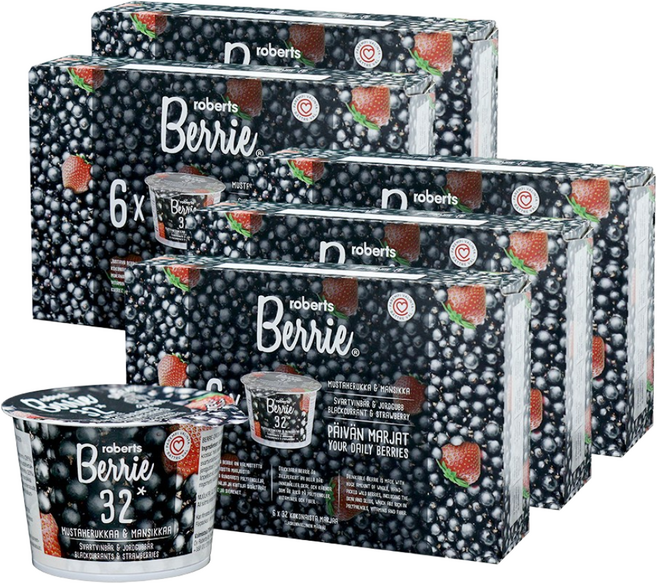 로버츠베리에 야생 블랙커런트&스트로베리 1box(100ml x 6팩), 30개, 100ml