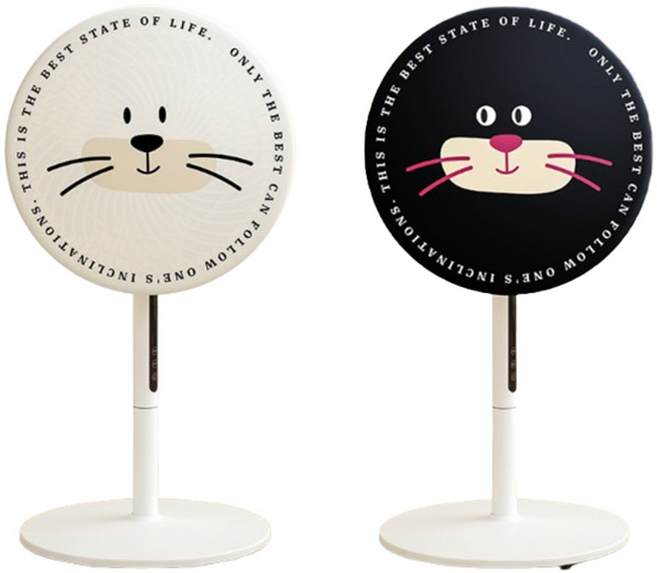 1+1 라이프핵 고급 스탠드 벽걸이 선풍기 커버 스판 벨벳 면방수 보관 덮개 먼지 커버, 아이보리+아이보리