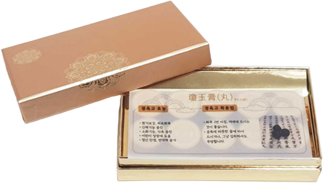 트래싱 반 투명지 경옥고(환)복용법 1장 / 경옥고(환)설명서, 17X14cm 1장, 1개