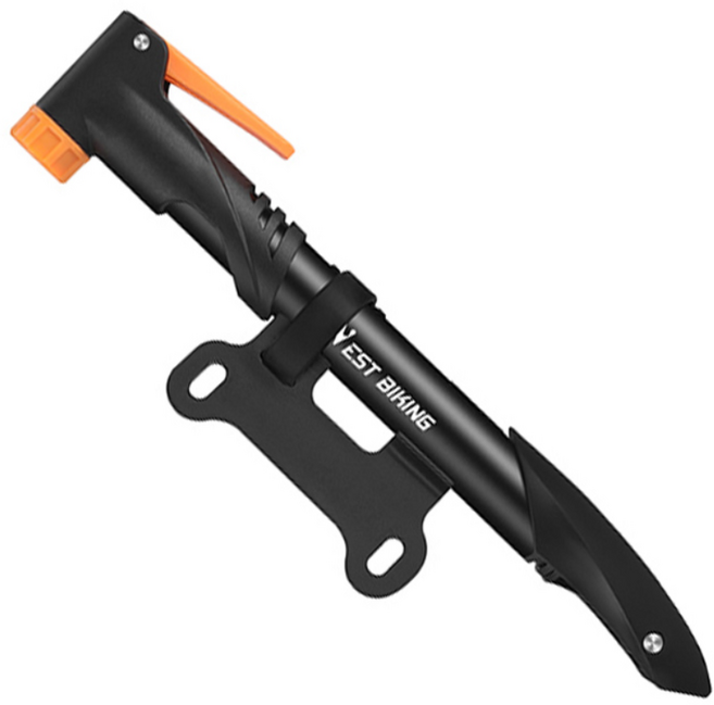 시그니처베이지 웨스트바이킹 자전거 휴대용 펌프 공기주입기 YPZ162, 1개, 블랙 베이직