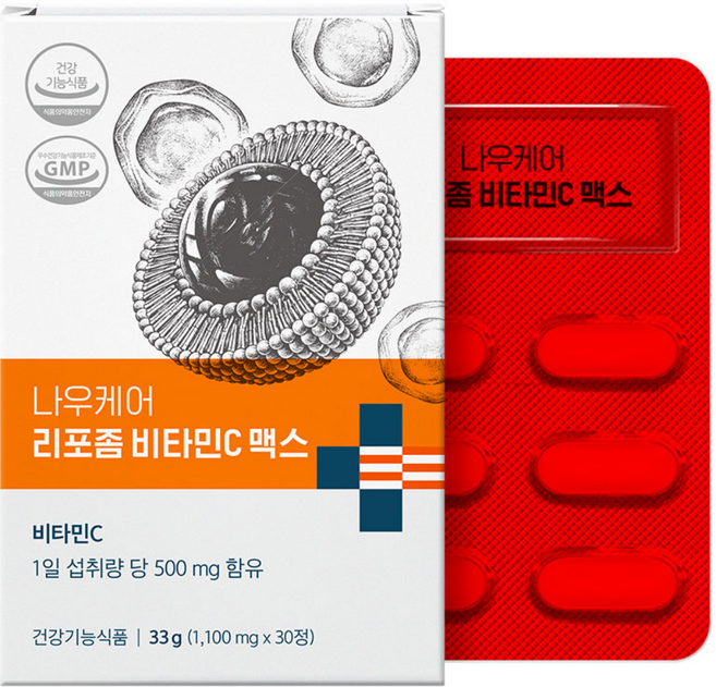 나우케어 리포좀 비타민C 맥스 프리미엄 원료 고함량 체내흡수율 UP, 1개, 30정