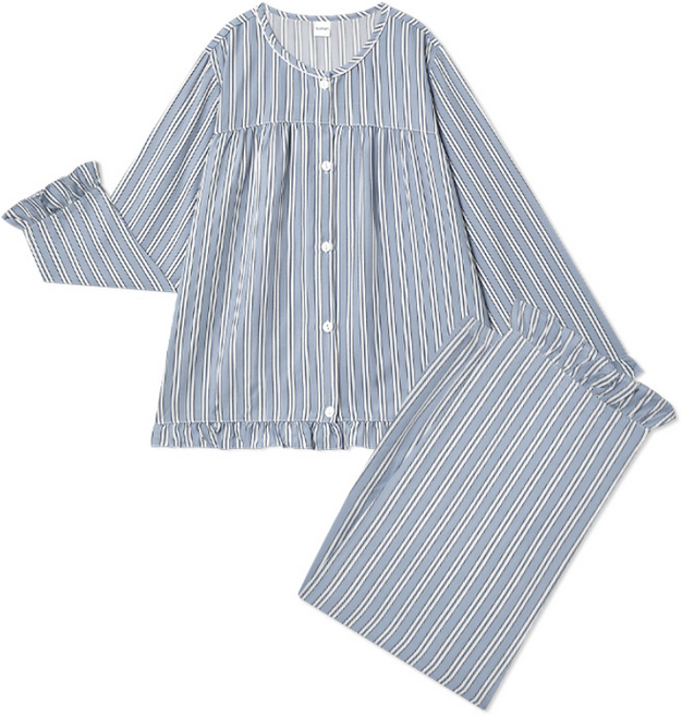 수아팜 여아 모던 스트라이프 긴팔 파자마 세트