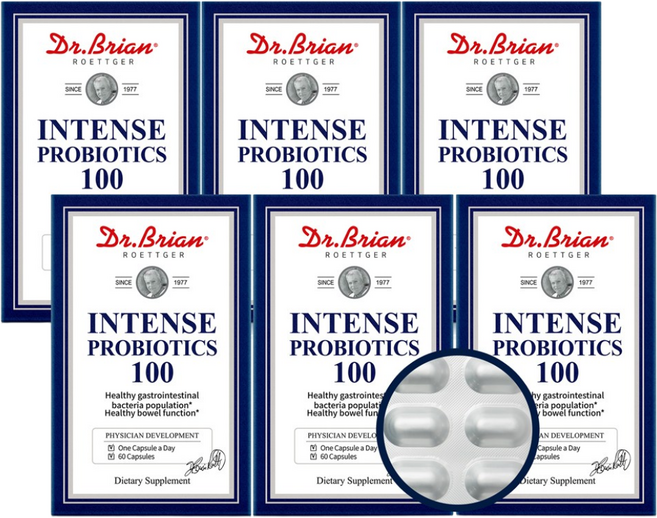 [6통] 닥터브라이언 인텐스 프로바이오틱스 100억유산균 60캡슐(1년분)/ DDS-1함유, 60정, 6개