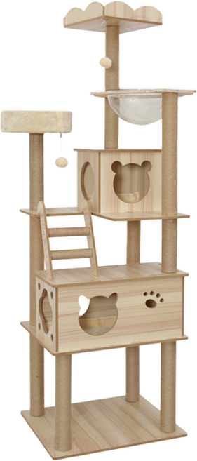 멍냥타임 우드 6단 캣타워, 우드6단캣타워, 1개