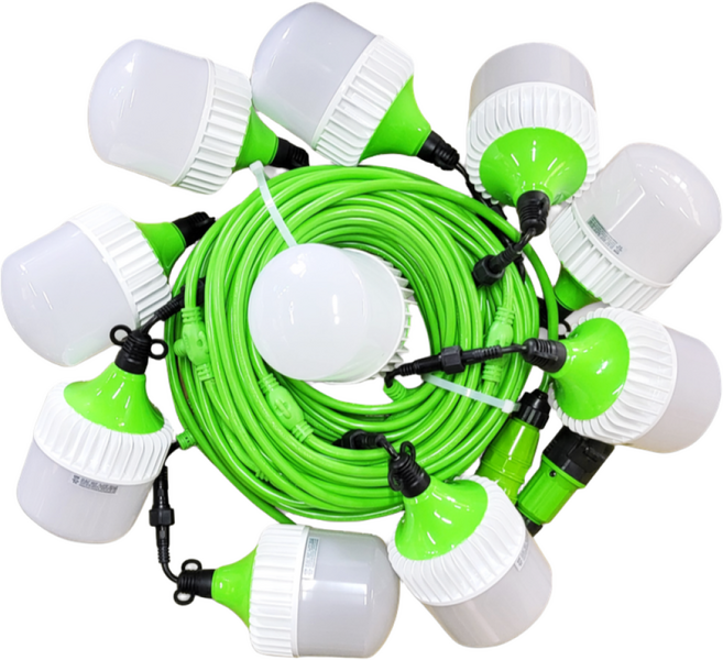 에코이엠 LED 커넥터형 전등선 50M 10분기 25M 5분기 / 가설등 / 오징어등 / 줄등, 30W, 1개