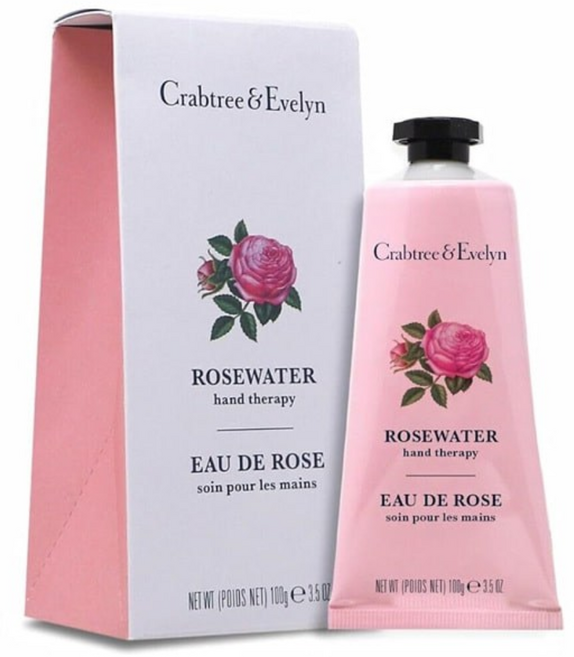 [타임세일] 크랩트리앤에블린 핸드크림 100g 대용량 고트밀크 라소스 라벤더 로즈워터 Crabtree&Evelyn Hand Therapy Cream, 01 ROSEWATER, 1개