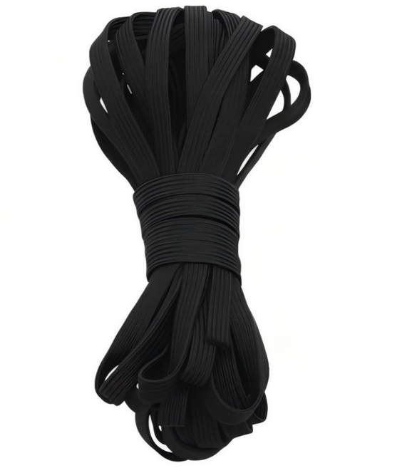 고탄력 납작 바지 고무 줄 밴드10m, 블랙10mm, 1개