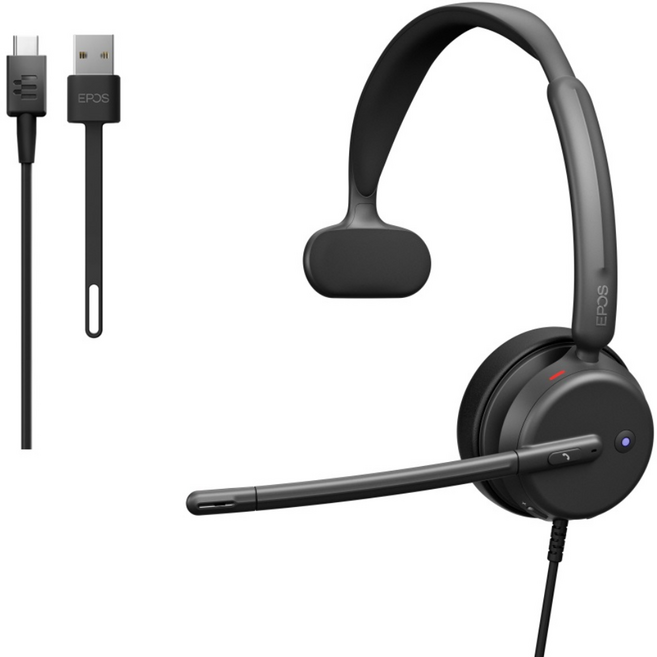 EPOS 화상회의를 위한 USB 유선 헤드셋 Impact 430T 한쪽귀형