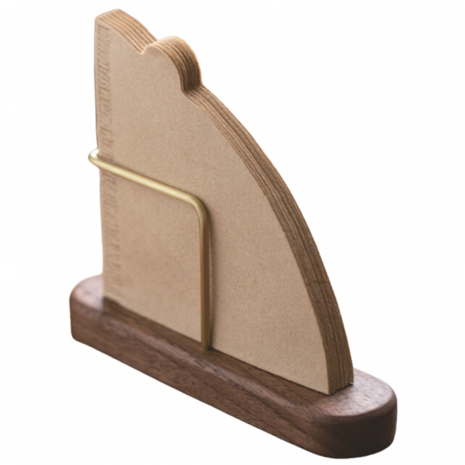 고급스러운 원목 커피필터 홀더 보관함, 나무색, 1개