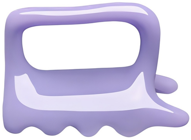 하루의 이시영 괄사마사지 프리미엄 괄사 밀랍수지괄사 마사지기 고급형, 퍼플, 2개