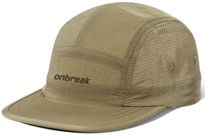 온브레이크 러닝모자 숏캡 숏챙모자 나일론 트레일 런닝 마라톤 캡, 1개, 베이지