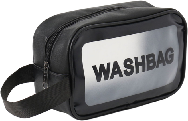 천끝 수영장 가방 3종 세트 워시백 투명 방수 화장품 파우치 세면도구