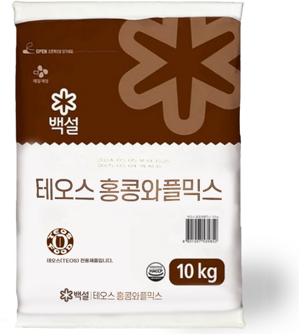 백설 테오스 홍콩와플믹스 10kg 프리믹스 분말 가루형, 1개