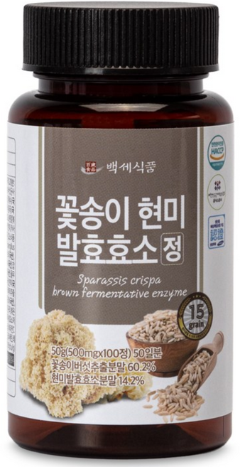 백세식품 꽃송이버섯 현미발효효소 베타글루칸 HACCP인증, 50g, 1개