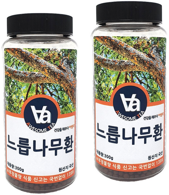 어썸티 국산 왕느릅나무환 (왕느릅나무껍질환), 300g, 2개