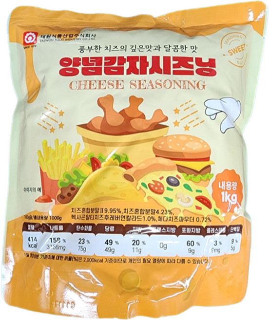태원식품 양념감자시즈닝 치즈맛가루, 1개, 1kg