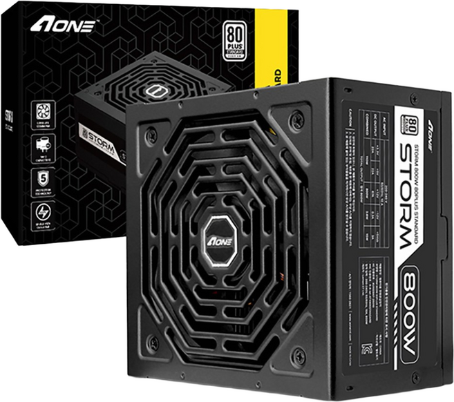 AONE 스톰 800W 80PLUS 스탠다드 블랙 PC 파워서플라이 컴퓨터 전원, STORM 800W 80+ STANDARD