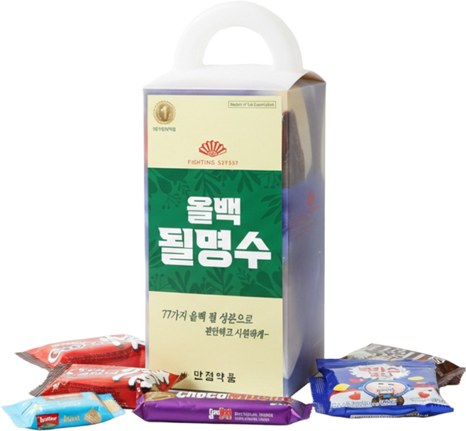 한봄 수능 선물 과자 세트 공무원 자격증 고3 시험 응원 간식, 올백될명수, 1개