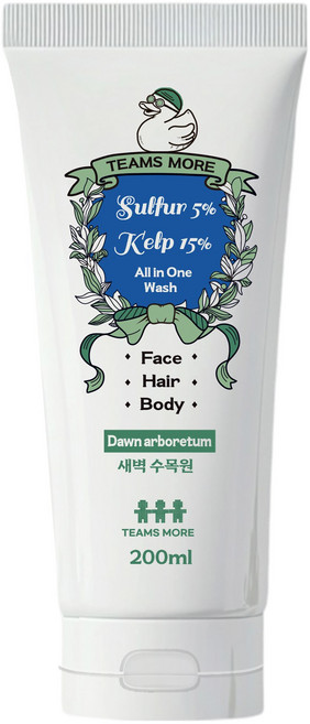 팀스모어 유황 다시마 수영 올인원 워시 새벽수목원, 1개, 200ml