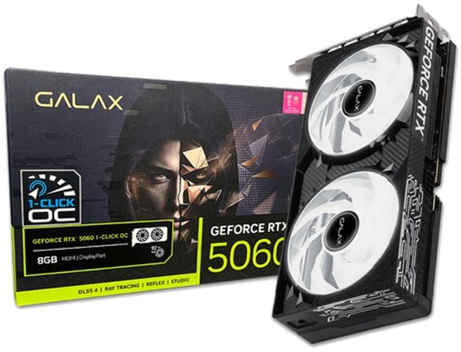 갤럭시 GALAX 지포스 RTX 5060 BLACK OC D7 8GB