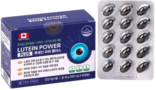 루테인파워플러스 아스타잔틴 눈건강, 1개, 60캡슐, 60정